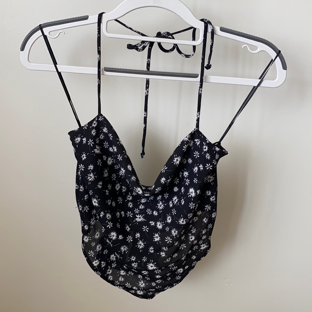 Cotton candy LA halter tie back top